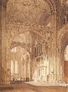 J.M.W. Turner Interior of Salisbury Cathedral,looking towards the North Transept oil painting